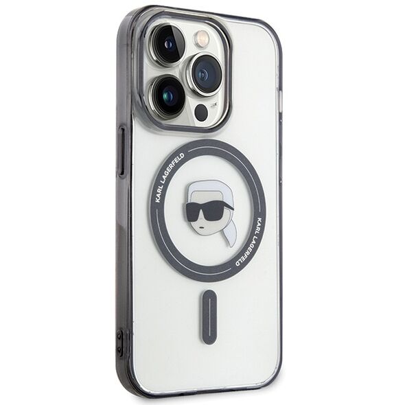 Karl Lagerfeld Case for iPhone 15 Pro Max - Karl Lagerfeld IML MagSafe (KLHMP15XHKHNOTK) - Transparent Karl`s Head 3666339161941 έως 12 άτοκες Δόσεις