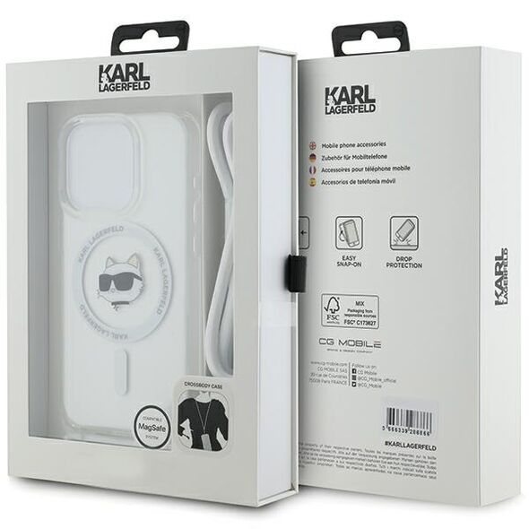 Karl Lagerfeld Case for iPhone 15 Pro Max - Karl Lagerfeld IML MagSafe (KLHMP15XHCHCCHNT) - Clear Choupette Head&Cord 3666339287153 έως 12 άτοκες Δόσεις