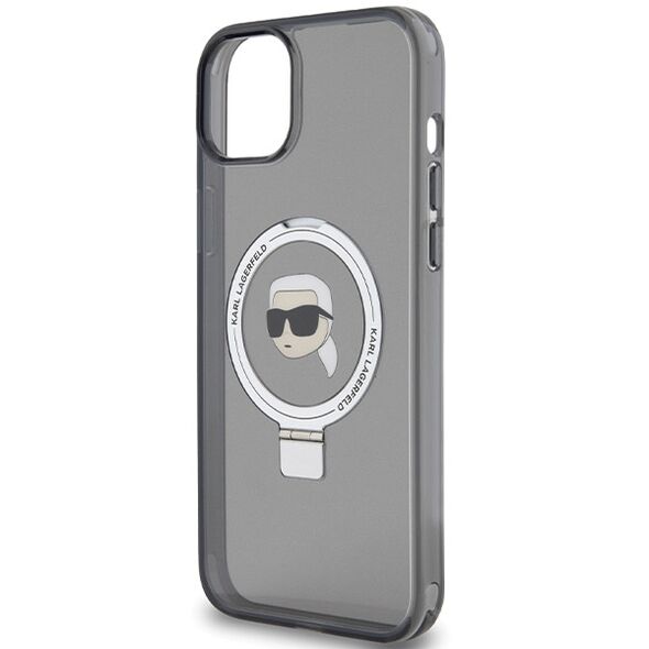 Karl Lagerfeld Case for iPhone 15 / iPhone 14 / iPhone 13 - Karl Lagerfeld Hardcase Ring Stand Magsafe (KLHMP15SHMRSKKHK) - Karl Head 3666339168391 έως 12 άτοκες Δόσεις