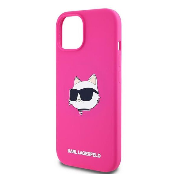 Karl Lagerfeld Case for iPhone 15 Plus / iPhone 14 Plus - Karl Lagerfeld Silicone MagSafe (KLHMP15MSCHPPLF) - Fuschia Choupette Head 3666339257415 έως 12 άτοκες Δόσεις