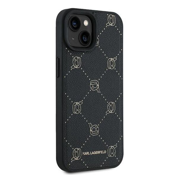 Karl Lagerfeld IPhone 15 Plus Case - Karl Lagerfeld Leather MagSafe (KLHMP15MPGKHPHK) - Karl Head 3666339252656 έως 12 άτοκες Δόσεις