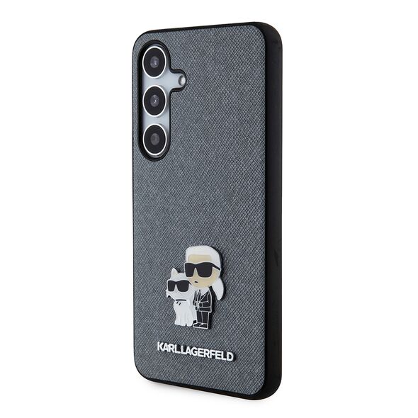 Karl Lagerfeld Case for Samsung Galaxy S24 - Karl Lagerfeld Saffiano (KLHCHCS24SPSAKCMPG) - Grey Karl&Choupette Metal Pin 3666339242053 έως 12 άτοκες Δόσεις