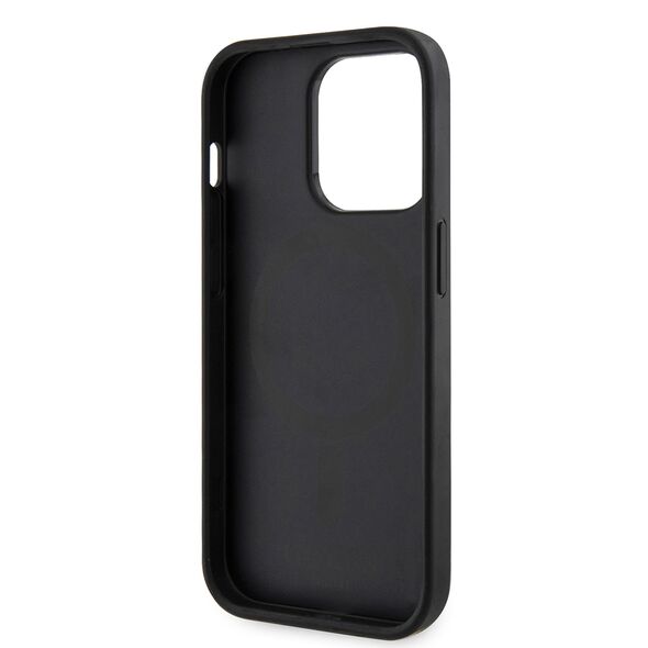 Guess Case for iPhone 15 Pro Max - Guess Hardcase 4G Printed Stripes MagSafe (GUHMP15XP4RPSK) - Black 3666339209742 έως 12 άτοκες Δόσεις