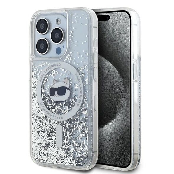 Karl Lagerfeld Case for iPhone 14 Pro - Karl Lagerfeld Liquid Glitter MagSafe (KLHMP14LLLLGCHSGH) - Transparent Choupette Head 3666339285708 έως 12 άτοκες Δόσεις