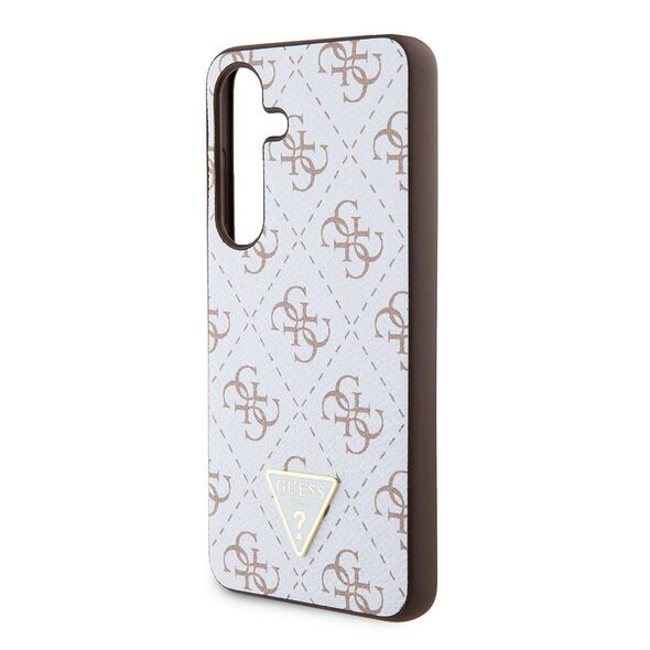 Guess Pouch for Samsung Galaxy S24 Plus - Guess Hardcase 4G Triangle Metal Logo (GUHCS24MPG4GPH) - White 3666339246570 έως 12 άτοκες Δόσεις