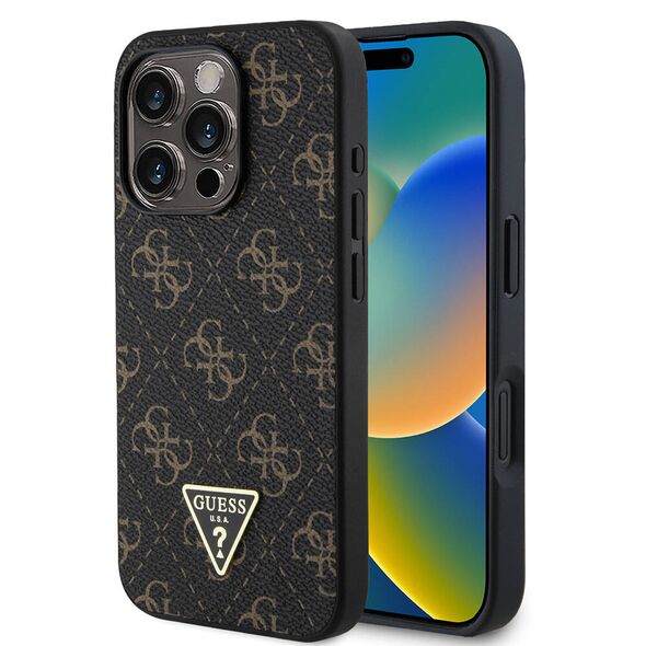 Guess Case for iPhone 16 Pro - Guess Hardcase 4G Triangle Metal Metal Logo (GUHCP16LPG4GPK) - Black 3666339340209 έως 12 άτοκες Δόσεις