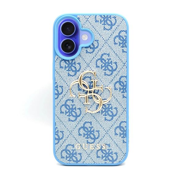 Guess Case for iPhone 16 - Guess Hardcase 4G Big Logo (GUHCP16S4GMGBL) - Blue 3666339327606 έως 12 άτοκες Δόσεις