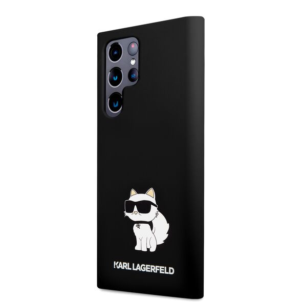 Karl Lagerfeld Pouch for Samsung Galaxy S23 Ultra - Karl Lagerfeld Silicone (KLHCHCS23LSNCHBCK) - Choupette 3666339114688 έως 12 άτοκες Δόσεις