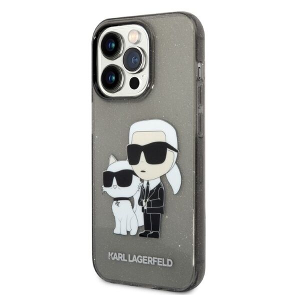 Karl Lagerfeld Case for iPhone 14 Pro - Karl Lagerfeld Hardcase Glitter (KLHCP14LHNKKCTGK) - Karl&Choupette 3666339087227 έως 12 άτοκες Δόσεις