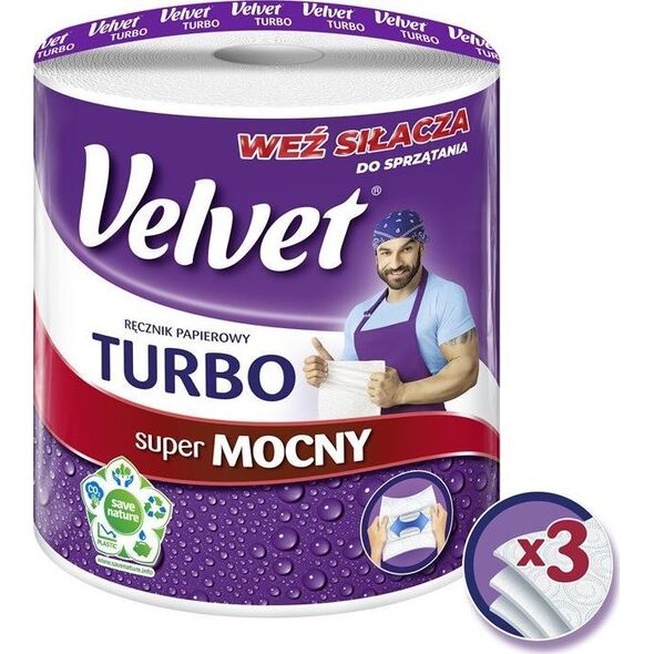 Velvet Ręcznik VELVET TURBO 3 warstwy 300 listków