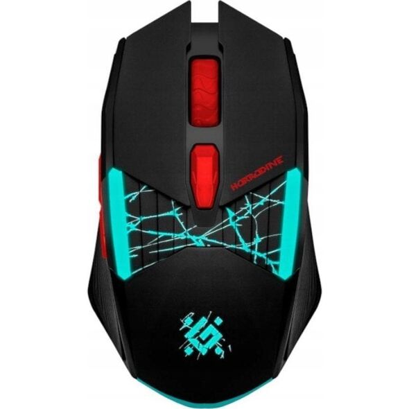 Mysz Defender Mysz bezprzewodowa Defender HORRODINE GM-237 optyczna 3200dpi czarna RGB AKUMULATOR 6 przycisków Gaming