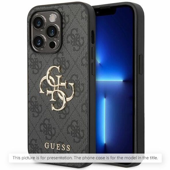 Guess Case for iPhone 15 Pro - Guess Hardcase 4G Big Metal Logo (GUHCP15L4GMGGR) - Grey 3666339171568 έως 12 άτοκες Δόσεις