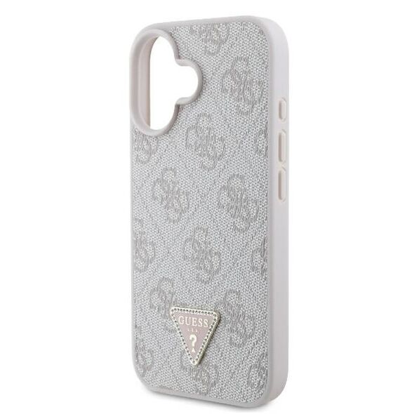 Guess Case for iPhone 16 - Guess Leather Metal Logo Metal Logo Strass Crossbody (GUHCP16SP4TDSCPP) - Pink 3666339328726 έως 12 άτοκες Δόσεις