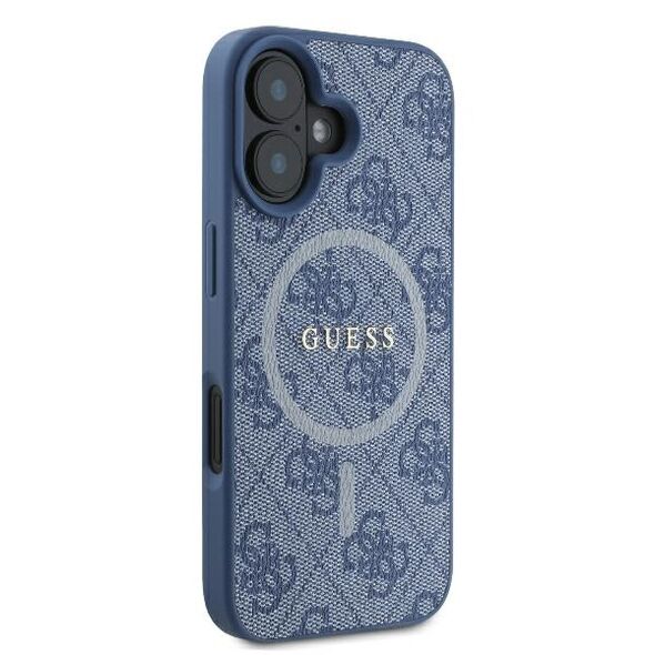 Guess Case for iPhone 16 - Guess 4G Ring Classic Classic Logo MagSafe (GUHMP16SG4GFRB) - Blue 3666339327286 έως 12 άτοκες Δόσεις