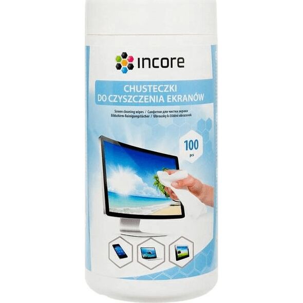 Incore Chusteczki nawilżane do czyszczenia ekranów TFT/LCD 100 szt. (ISC1515)