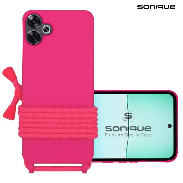 Θήκη Σιλικόνης με Κορδόνι CarryHang Sonique Xiaomi Poco F6 5G Φουξ 5210312050586