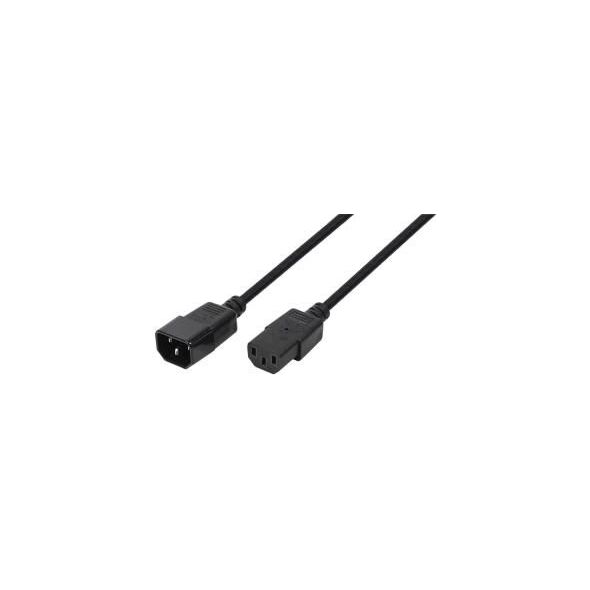 Kabel zasilający LogiLink Przedłużacz kabla zasilającego LogiLink CP091 IEC 60320 VDE czarny 1,8m - CP091