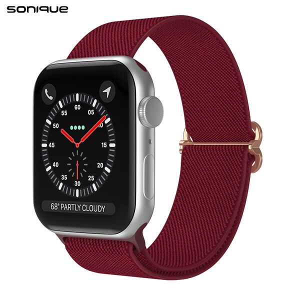 Λουράκι Elastic Nylon Loop Sport Band Sonique για Apple Watch (42/44/45/49MM) Μπορντώ 5210312040693