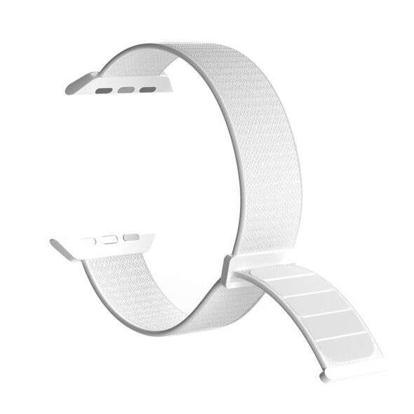 PURO Nylon Sport Strap Apple Watch 4/5/6/7/SE/8/9/10 40/41/42mm (White) PUR645 8018417441332