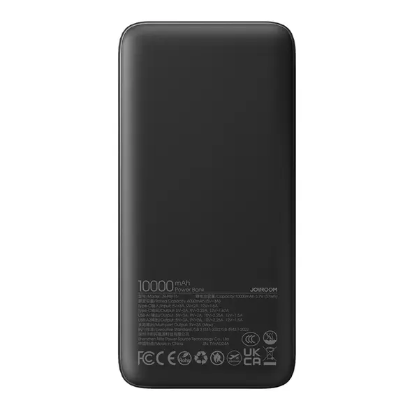 Joyroom JR-PBF15 powerbank 10000mAh 22.5W USB-A USB-C 22.5W black JYR1048 6956116717353