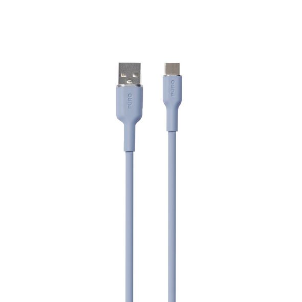 PURO ICON Soft Cable USB-C/USB-A 1.5m (Powder Blue) PUR678 8018417442292