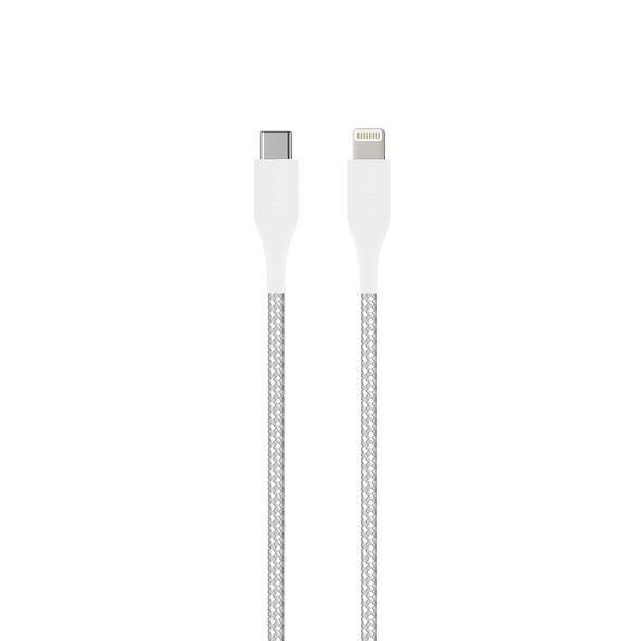 PURO Fabric Ultra Strong heavy duty USB-C/Lightning MFi Cable 1,2m (white) PUR510WHT 8033830305641