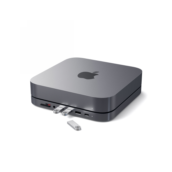 Satechi USB-C Aluminum Stand & Hub for Mac mini Space Gray STH2 879961008444