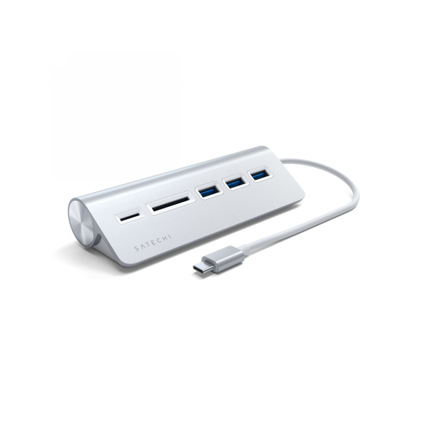 Satechi Aluminium Hub Combo USB-C (3x USB-A, card reader micro/SD) Silver STH15 879961007171