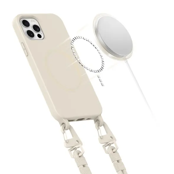 Tech-Protect Magnecklace MagSafe Apple iPhone 12 / 12 Pro Cosmic Latte THP3336 5906302370436