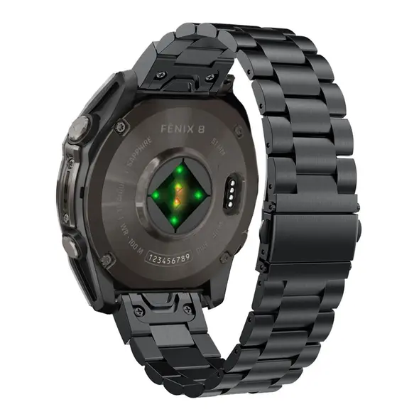 Tech-Protect Stainless Garmin Fenix 5 / 6 / 6 Pro / 7 / 8 47mm / E Black THP3316 5906302376964