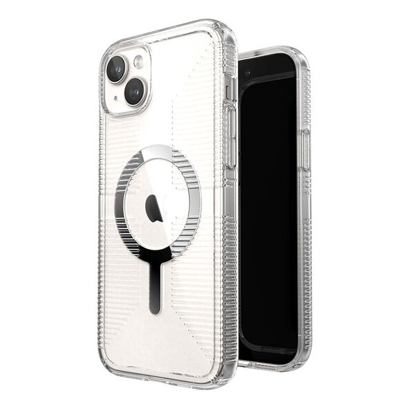 Speck Gemshell Grip MagSafe Apple iPhone 15 Plus / 14 Plus (Clear/Chrome Finish) SPK554 840168535699