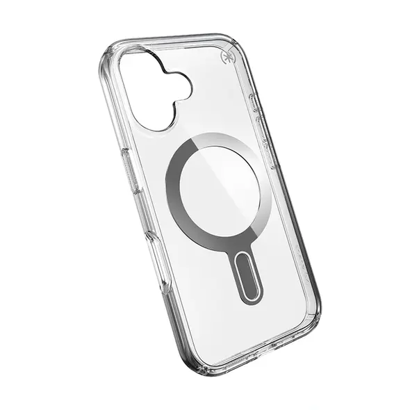 Case Speck Presidio Perfect-Clear ClickLock & MagSafe Apple iPhone 16 (Clear / Chrome Finish / Serene Silver) SPK616 840168540433