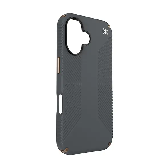 Case Speck Presidio2 Grip Apple iPhone 16 (Charcoal Grey / Cool Bronze / White) SPK624 840168543823