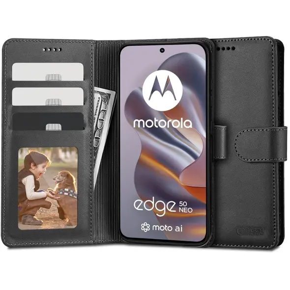 Tech-Protect Wallet Motorola Edge 50 Neo Black THP3309 5906302371402