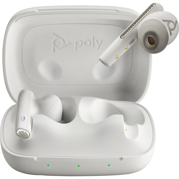 Słuchawki HP HP Poly Voyager Free 60 UC M White Sand Earbuds +BT700 USB-A Adapter +Basic Charge Case