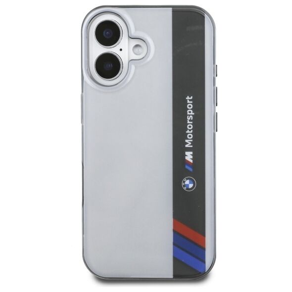 Original Case BMW Motorsport IML Vertical Stripe BMHCP16S23HTFEG for Iphone 16 Grey 3666339325442