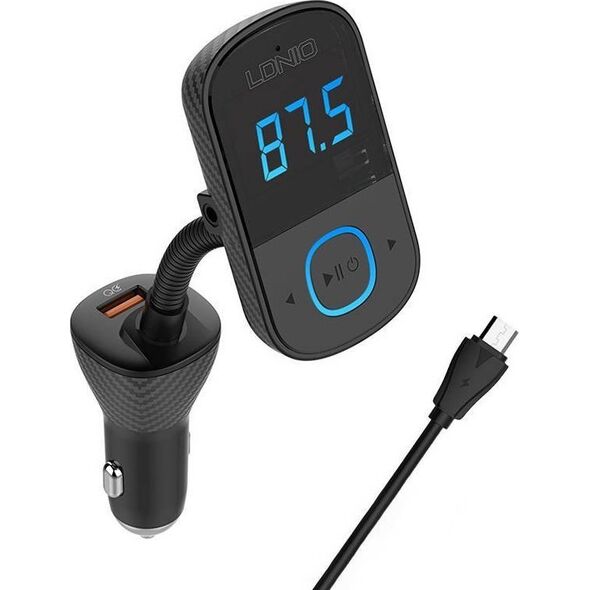 Transmiter FM LDNIO Transmiter FM LDNIO Bluetooth C705Q 2USB, USB-C + kabel MicroUSB