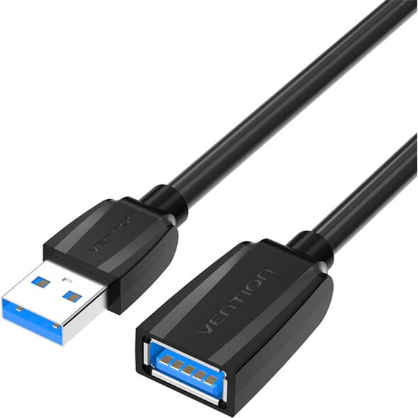 Kabel USB Vention USB-A - USB-A 2 m Czarny (VAS-A45-B200)