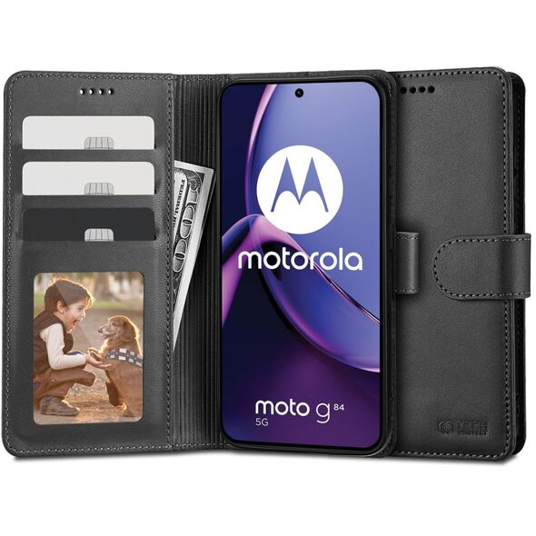 Tech-Protect Wallet case for Motorola Moto G84 5G - black 9319456606799