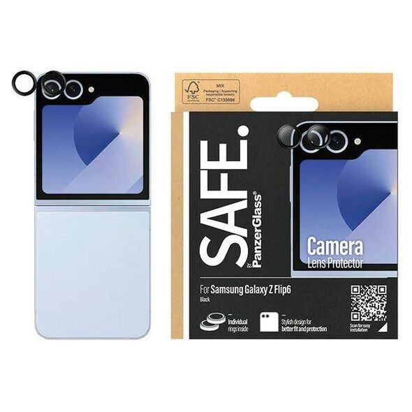 2in1 Set SAMSUNG GALAXY Z FLIP 6 SAFE by PanzerGlass Bundle 2in1 Screen Protector Ultra Wide-Fit + TPU Classic Fit (SAFE95870) black 5715685002113