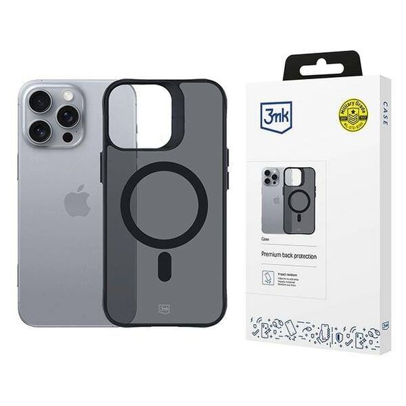 Case IPHONE 16 PRO MAX 3mk Smoke MagCase black 5903108586689