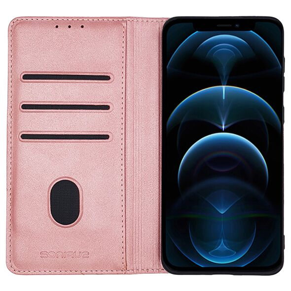 Θήκη Πορτοφόλι Vintage Magnet Wallet Sonique Xiaomi Xiaomi 11T / Xiaomi 11T Pro Ροζ Χρυσό 5201101778347