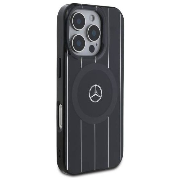 Mercedes case for iPhone 16 Pro 6,3&quot; MEHMP16L23HRSK Hardcase MB Double Layer Crossed Lines MagSafe black 3666339326661