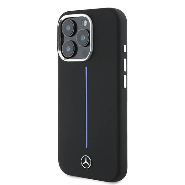 Mercedes case for iPhone 16 Pro Max 6,9&quot; MEHMP16X23SUMBK Hardcase Silicone Blue Stripe MagSafe black 3666339326753