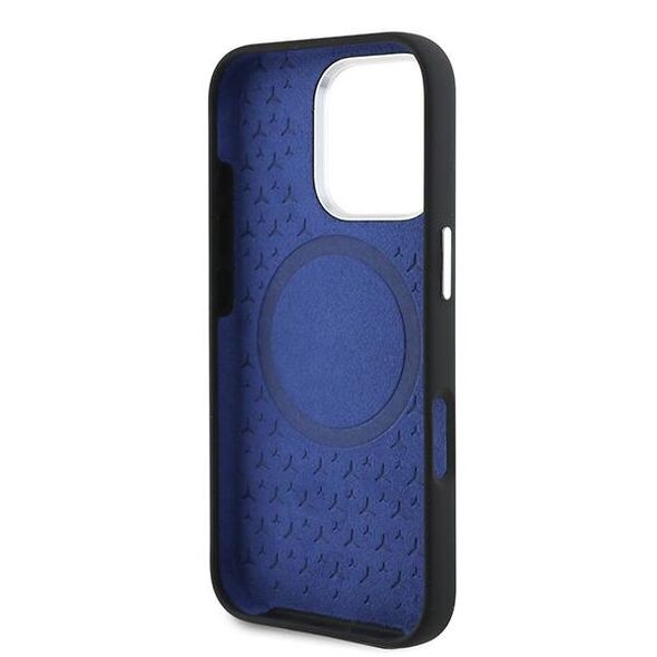 Mercedes case for iPhone 16 Pro Max 6,9&quot; MEHMP16X23SUMBK Hardcase Silicone Blue Stripe MagSafe black 3666339326753