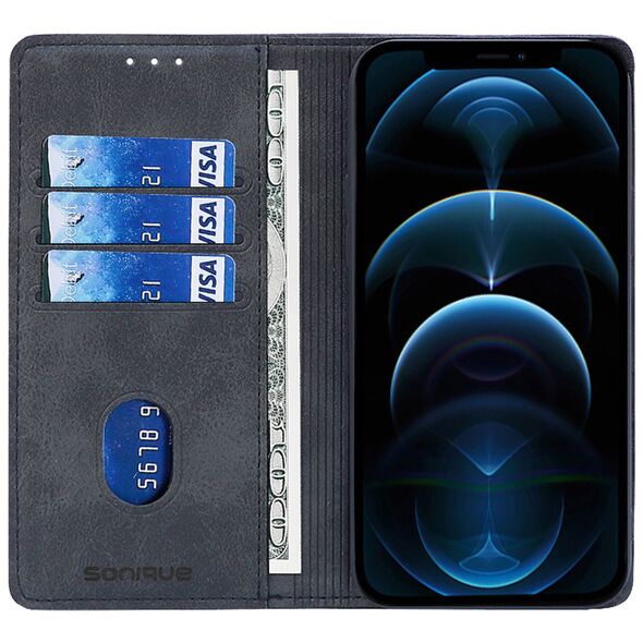 Θήκη Πορτοφόλι Vintage Magnet Wallet Sonique Huawei Y7 2019 Μαύρο 5201101910396