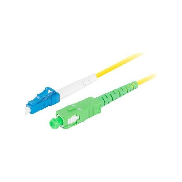 Lanberg PATCHCORD ŚWIATŁOWODOWY SM LC/UPC-SC/APC SIMPLEX 3.0MM LSZH G657A1 5M ŻÓŁTY LANBERG