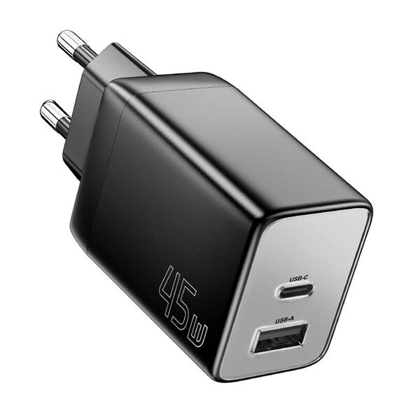 Essager Wall charger Essager ECT45W-LJB01-Z 45W C+A (black) 070124  ECT45W-LJB01-Z έως και 12 άτοκες δόσεις 6971958732678