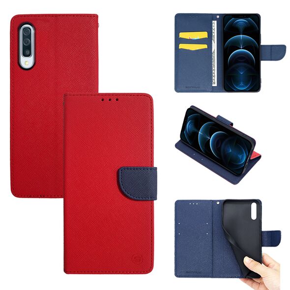 Θήκη Πορτοφόλι Sonique Trend Wallet Samsung Galaxy A50 / Galaxy A50S / Galaxy A30S Κόκκινο / Σκούρο Μπλε 5201101798161