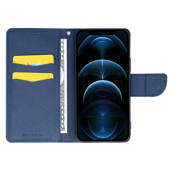 Θήκη Πορτοφόλι Sonique Trend Wallet Xiaomi Poco F6 Pro 5G Κόκκινο / Σκούρο Μπλε 5210312063098